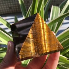 Load image into Gallery viewer, Natural Tiger Eye Crystal Pyramid