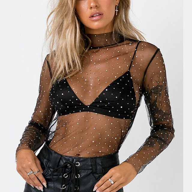 Crystal Mesh Tee