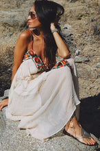 Load image into Gallery viewer, Embroidered White Maxi Dress