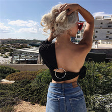 Load image into Gallery viewer, Ringed Backless Croptop