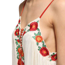 Load image into Gallery viewer, Embroidered White Maxi Dress