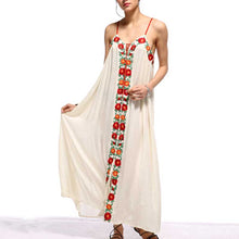 Load image into Gallery viewer, Embroidered White Maxi Dress