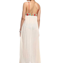 Load image into Gallery viewer, Embroidered White Maxi Dress
