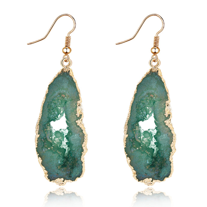 Crystal Geode Drop Earrings