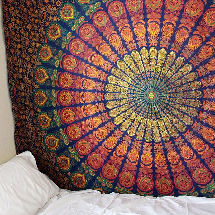 Large Mandala Indian Tapestry