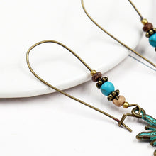 Load image into Gallery viewer, Bronze Sun Drop Earrings